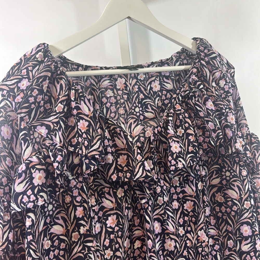 J Crew Ruffle Chiffon Top - Picture 7 of 11